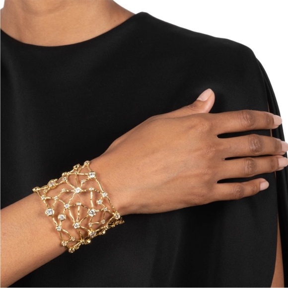 Alexis Bittar Asterales Gold Celestial Wide Cuff Bracelet - Picture 10 of 12